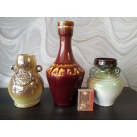 Вазочки винтажные керамические 3 шт одним лотом
