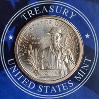 США 1 доллар 2026г. (P, D) Айова. Норман Борлоуг, отец Зелёной революции.