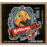 Этикетка пива Goldkrone Чехия Ф913