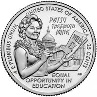 США 25 центов, 2024 D Пэтси Минк UNC