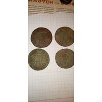 2 копейки Павла1, 4 шт с рубля