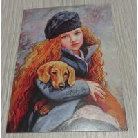 Посткроссинг. Художник Ольга Симонова, "Монмартр" (10х15). Подписана.