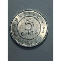 Белиз 5 центов 2009 года .