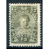 Британские колонии - Ньюфаундленд - 1897/1918г. - принц Эдуард, 1/2 с - 1 марка - MH [Mi 61]. #3-WB-74-A-1