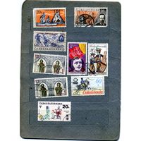 ЧЕХОСЛОВАКИЯ, Сборный лот   9м       гашен  по 15 коп шт
