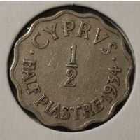 Кипр 1/2 пиастра, 1934