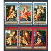 Бурунди - 1972г. - Рождество. Картины - 6 марок - полная серия, гашёные с клеем [Mi 875-880]. #3-Bu-85-B-2