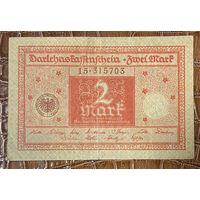 Банкнота 2 марки 1920 год. Веймарская республика.