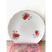 Блюдо из СССР, Добруш, винтаж 27 см