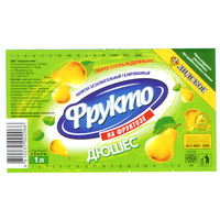 Этикетка Фрукто Дюшес 1л Лидский ПЗ