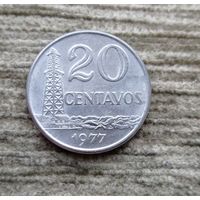 Werty71 Бразилия 20 сентаво 1977 Нефтяная скважина вышка Свобода