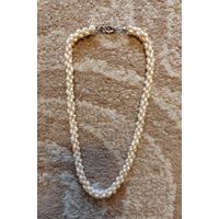 Колье из натурального речного жемчуга. Размеры на фото