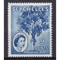 106.BrKSe. Великобритания. Колонии. Сейшельские острова. Елизавета II. Местные мотивы. 9C. 1954 г. Mi.#173. MNH.