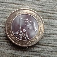 Werty71 Турция 1 лира 2016 Попытка госпереворота 15 июля 2016 биметалл