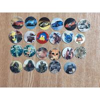 Фишки игровые спецназ, оружие, сталкер, stalker, тачки, подводная братва, авто, auto, super cars. смешарики, лунтик, кунг-фу панда, джипы , CAPS КЭПС фишки 23 шт.