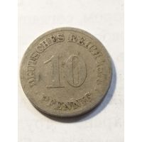 Германия 10 пфенинг 1876