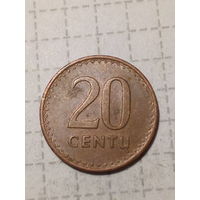 20 центов Литва 1991 год