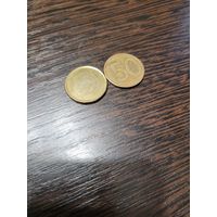 Монета 0,50 копеек без чеканки. Заготовка