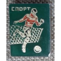 Значок лаковый спорт : футбол.