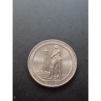 США 25 центов 2013 г. D - Победа Перри и Международный мемориал мира.