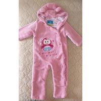 Комбинезон c капюшоном, р.56 (1-3мес), б.у