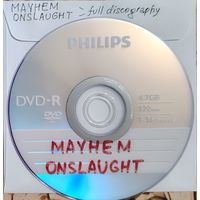 DVD MP3  MAYHEM, ONSLAUGHT  полная дискография (Black metal, Industrial metal, Trash Metal) - 1 DVD