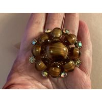 Брошь Купольная в стиле Sphinx Англия винтаж