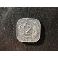 Восточные Карибы. 2 цента. 1993. С 20 копеек. Распродажа коллекции. Смотрите другие лоты.