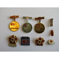 Знак. Значок. Медаль. Комплект. Донор СССР 1, 2, 3-я степень. Ретро СССР. Цена за все значки.