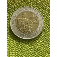 Филиппины 10 писо 2014 г. ( Биметалл,150 лет со дня рождения Аполинарио Мабини