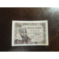 Испания 1 песета образца 1945 года UNC p128
