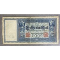 Банкнота 100 марок 1910 год. Красная печать. Германская империя