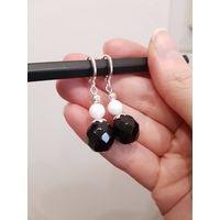 Лот С 1 РУБЛЯ! много лотов! Серьги из агата и чешского стекла, Чехия