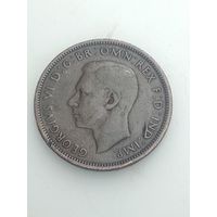 Великобритания 1/2 пенни 1943 года .