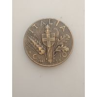 Италия 10 чентезимо 1941 года.