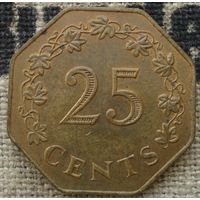 25 центов 1975 Мальта