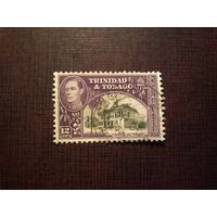 Тринидат и Тобаго 1938 г.Король Георг VI и ратуша, Сан-Фернандо./07а/