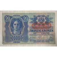 Банкнота 20 крон 1913 год. Австро - Венгрия. С рубля без МЦ.