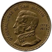 РЕСПУБЛИКА АРГЕНТИНА. 100 ПЕСО 1978. 200 лет со дня рождения Хосе де Сан-Мартина