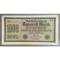 Банкнота 1000 марок 1922 год. Веймарская республика.