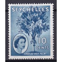 107.BrKSe. Великобритания. Колонии. Сейшельские острова. Елизавета II. Местные мотивы. 10C. 1956 г. Mi.#174. MNH.
