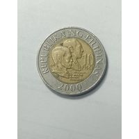 Филиппины 10 песо 2000 года .