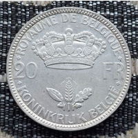 Бельгия 20 франков 1935 года. Серебро! Сторгуй за свою цену, предложи обмен! S50