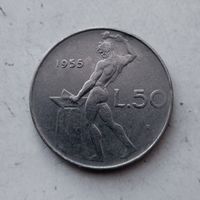 50 лир 1955 года Италия. Итальянская Республика.