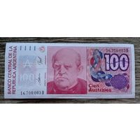 Werty71 Аргентина 100 аустралей 1985 UNC банкнота