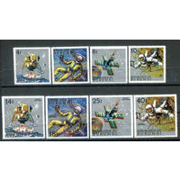 Бурунди - 1968г. - Космос - 8 марок - полная серия, MNH с отпечатками на клее, 2 марки с пожелтением клея [Mi 401 A - 408 A]. #3-Bu-Z-1-23