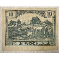 Нотгельд Австрия Нидеростерейх, 10 геллеров 1920 год.