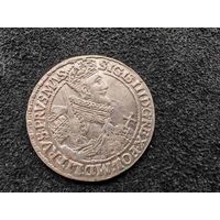 Орт 1621 г. Сигизмунд. Ленточка на латах. Z1. С рубля