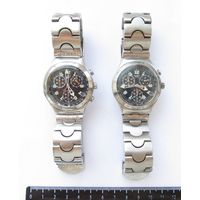 Все лоты с рубля.Часы хронограф Swatch IRONY AG 1998 Chronograph Quartz ,винтаж,цена за пару.