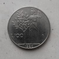 100 лир 1980 года Италия. Итальянская Республика.